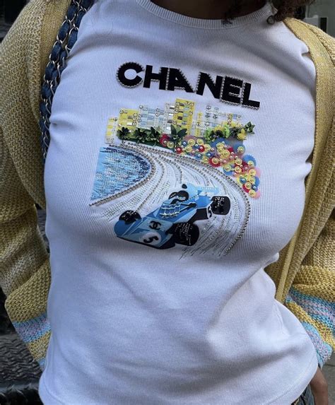 chanel t shirt womens|pre owned chanel tops.